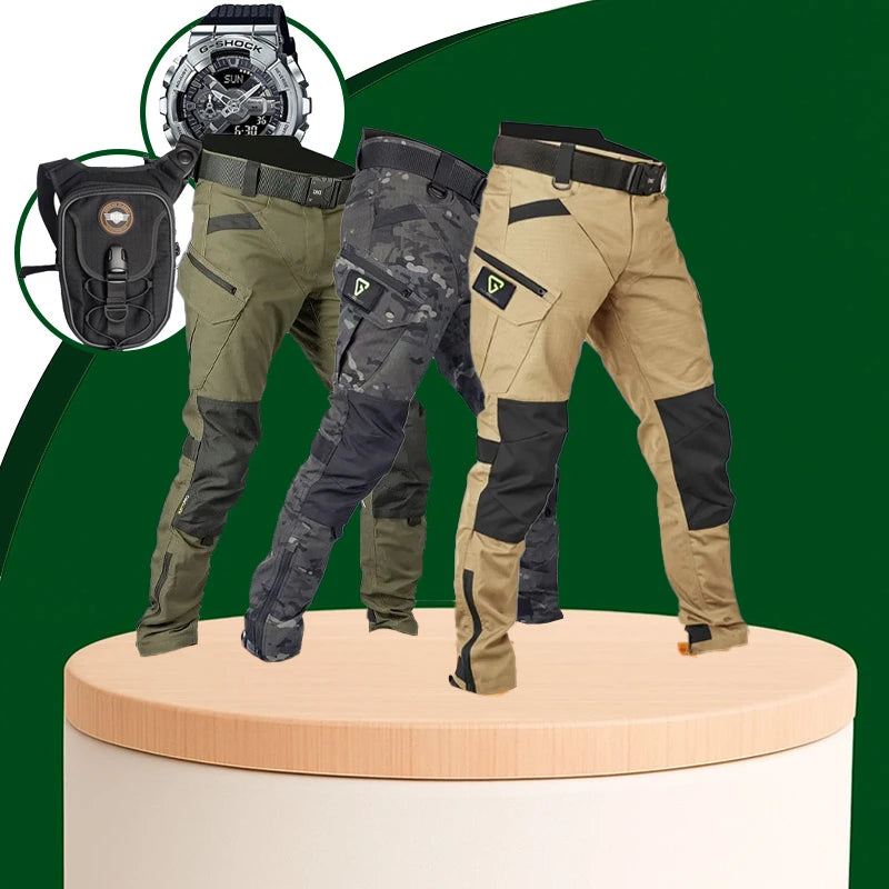 [Llevá 3, ¡Pagá 2!] Pantalón Militar Lionor en Tejido RipStop y Poliéster + REGALOS: Reloj Táctico, Cinturón Táctico y Mini Bag