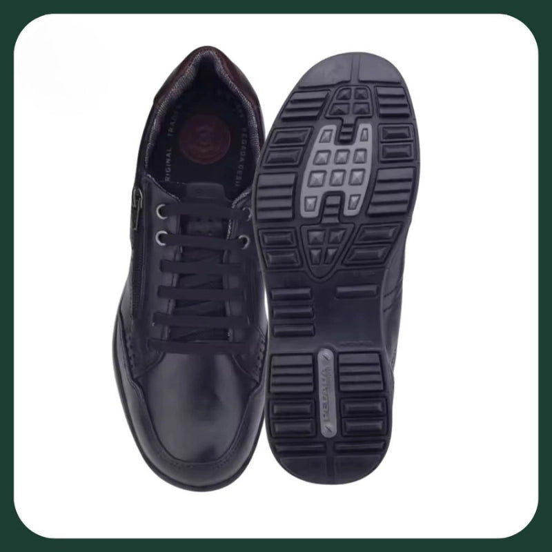 [¡PAGÁ 1, LLEVÁ 2!] Kit de Zapatillas Urbanas Ortopédicas de Hombre en Cuero Genuino + REGALO: Sandalia Masajeadora