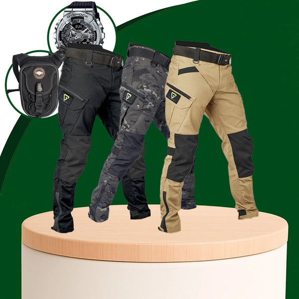 [Llevá 3, ¡Pagá 2!] Pantalón Militar Lionor en Tejido RipStop y Poliéster + REGALOS: Reloj Táctico, Cinturón Táctico y Mini Bag