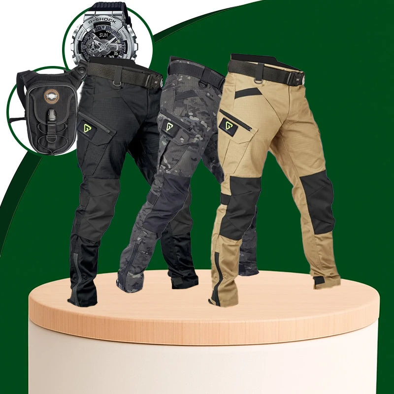 [Llevá 3, ¡Pagá 2!] Pantalón Militar Lionor en Tejido RipStop y Poliéster + REGALOS: Reloj Táctico, Cinturón Táctico y Mini Bag