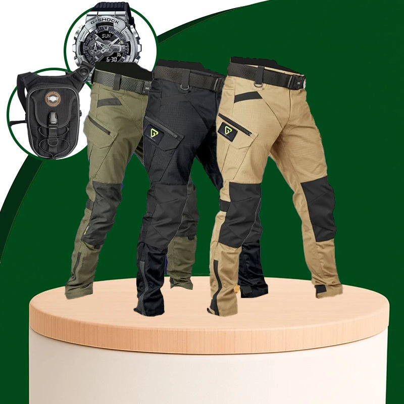 [Llevá 3, ¡Pagá 2!] Pantalón Militar Lionor en Tejido RipStop y Poliéster + REGALOS: Reloj Táctico, Cinturón Táctico y Mini Bag
