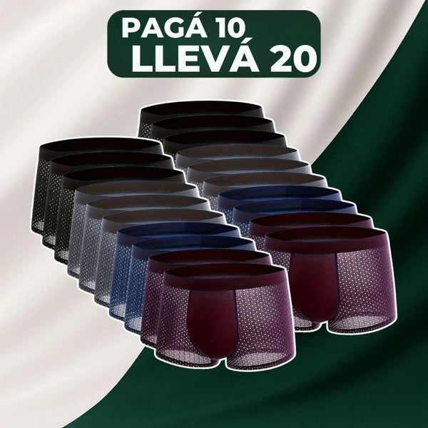 [PAGÁ 10 LLEVÁ 20] Kit de Calzoncillos Knox para Hombre en Tejido de Fibra de Bambú Premium con Microfibra Sin Costura