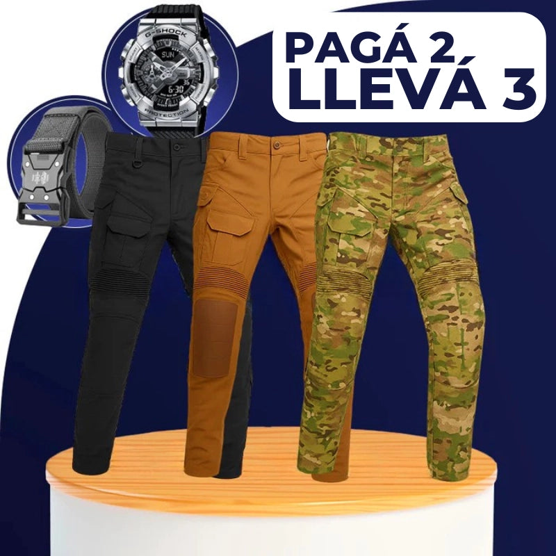 [¡Llevá 3, Pagá 2!] Pantalón Militar Falcon en Tejido RipStop y Poliéster + REGALOS: Reloj Táctico y Cinturón Táctico
