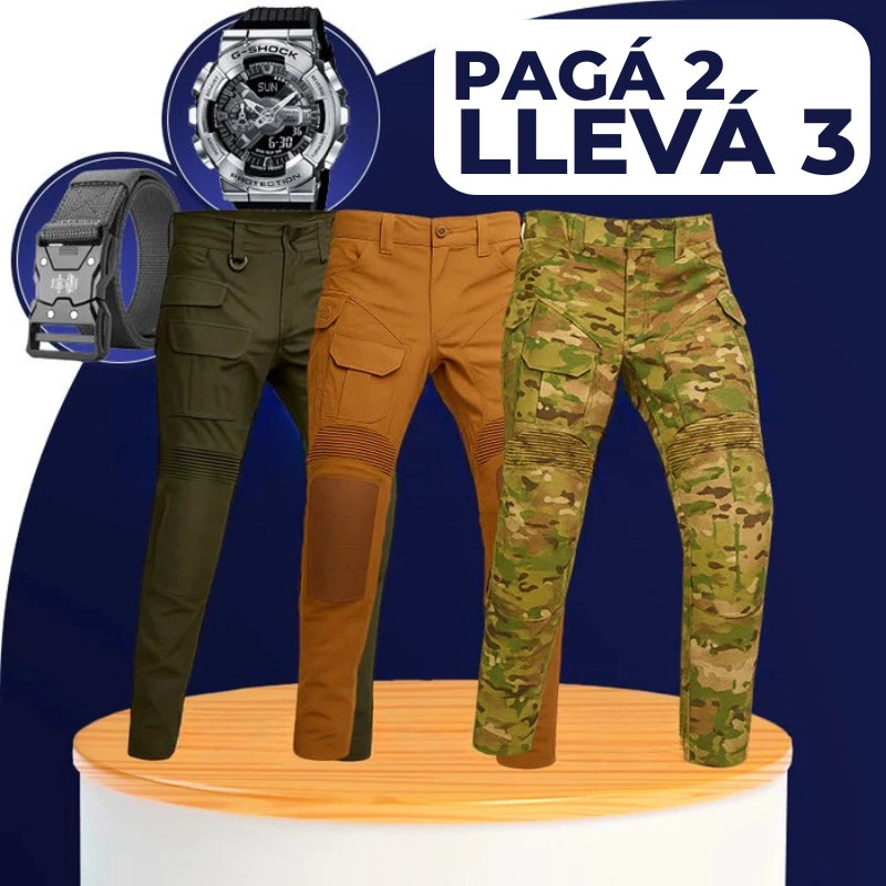 [¡Llevá 3, Pagá 2!] Pantalón Militar Falcon en Tejido RipStop y Poliéster + REGALOS: Reloj Táctico y Cinturón Táctico