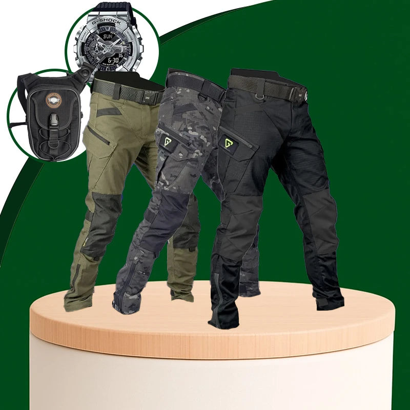 [Llevá 3, ¡Pagá 2!] Pantalón Militar Lionor en Tejido RipStop y Poliéster + REGALOS: Reloj Táctico, Cinturón Táctico y Mini Bag